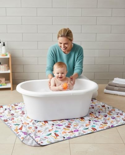 Waterproof High Chair Splat Mat – Machine Washable Floor & Table Protector - Image 4