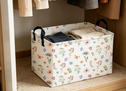 Rectangle Baskets Flower Basket Cute Storage Bin Organizer Box - Image 4