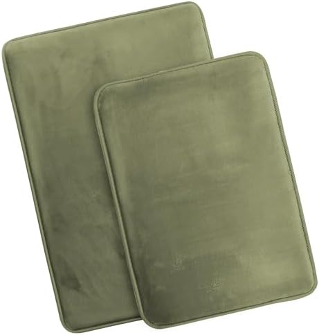 Clara Clark 2 Piece Bathroom Rugs Bath Mat Set, Velvet Memory Foam Bath Mats - Image 4