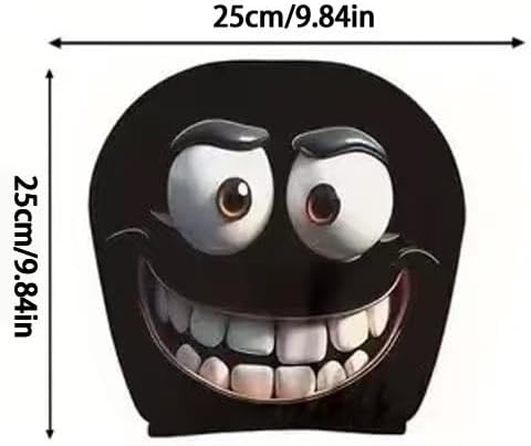 Cartoon Car Headrest Cover, Funny Eyes Style, 2 Pieces Set - Image 4