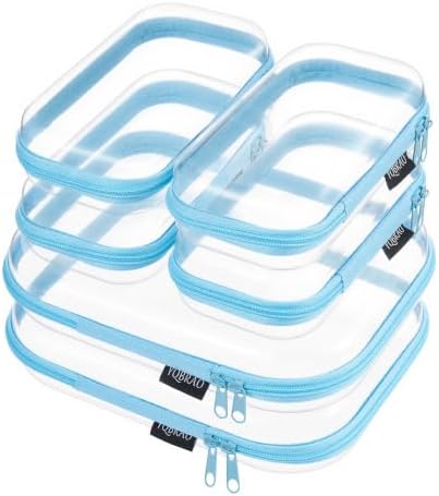 YQBRAO Clear Hard Shell Zipper Cases, 6 Travel Organizers, 2M 4S by Unknown