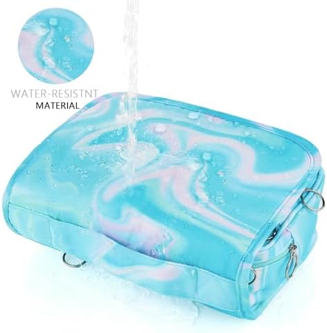 Teal Hanging Toiletry Bag for Girls, Travel Toiletry Bag for Teen Girls - Image 4