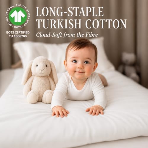GOTS Organic Large Bedside Bassinet Sheets 35x20 - Image 2