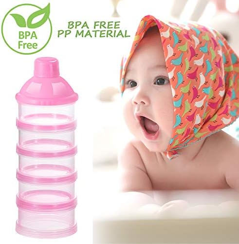 Accmor Formula Dispenser On The Go, 5 Compartments Stackable Formula Container - Image 6