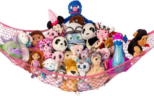 Extra Large Stuffed Animal Storage Hammock 1 Pack | Holds 12 lbs | Corner by LillysLove