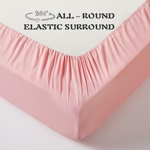 KKJIAF 3 Piece Light Pink Toddler Sheet Set - Image 6