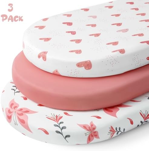 Yoofoss 3-Pack Bassinet Sheets for Girls Universal Fit - Image 5