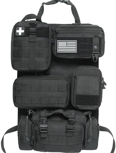 6 Pack Tactical Molle Car Seat Back Organizer by Katadem