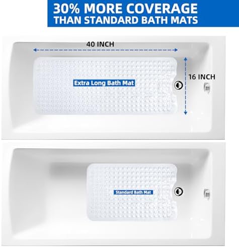 MOONFLY Shower and Bathtub Mat, 40x16 Inches - Image 6
