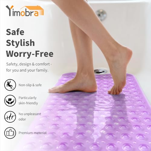 Yimobra Non Slip Bath Mat for Tub 40x16, Long Bath Tub Mat - Image 5