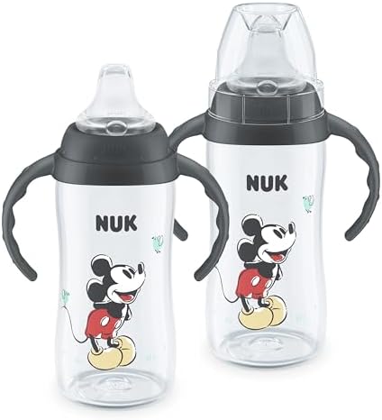 NUK First Choice Mickey Mouse Large Learner Cup 2.0, 10oz. Sippy Cup by NUK