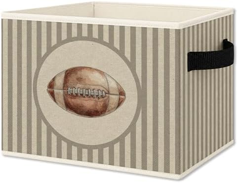 Boy Nursery Football Foldable Storage Bins Box by Unknown