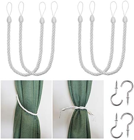BEL AVENIR Curtain Tiebacks Ropes Tie-Backs, Handmade Holdbacks by BELAVENIR