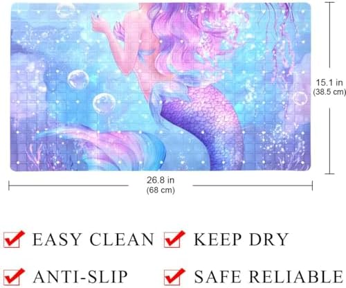 Shower Mat Non Slip, Mermaid Anti Slip Bath Mat - Image 4