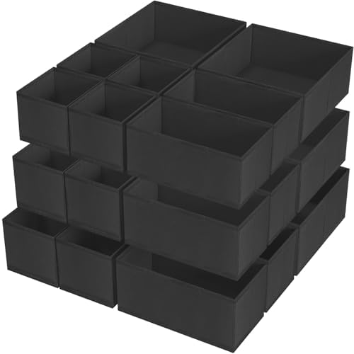 Criusia Drawer Organizer Clothes, 24 Pack Underwear Drawer Organizers, Foldable by Criusia