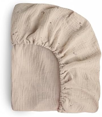 mushie Extra Soft Muslin Fitted Crib Sheet | 192 Thread Count | 28"x 52" by mushie