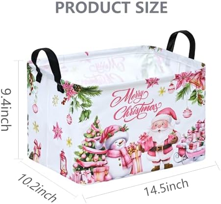 Christmas Basket Box Hamper Storage Basket Collapsible Organizer Bin Gift Shelf - Image 2