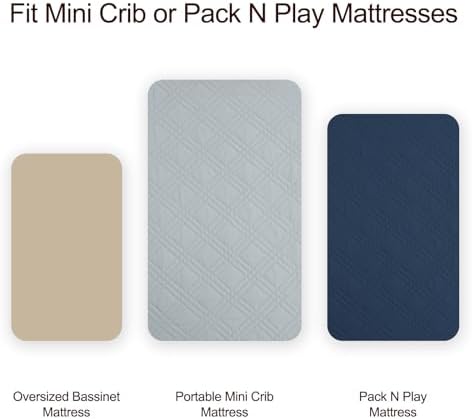david's kids 2 Pack Waterproof Mini Crib Mattress Protector, Fit Pack N Play - Image 7