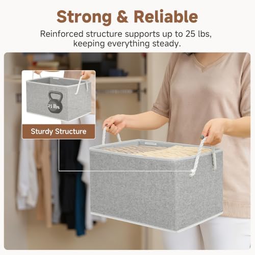 StorageWorks Storage Bins with Rope Handles, Extra Large - Image 4