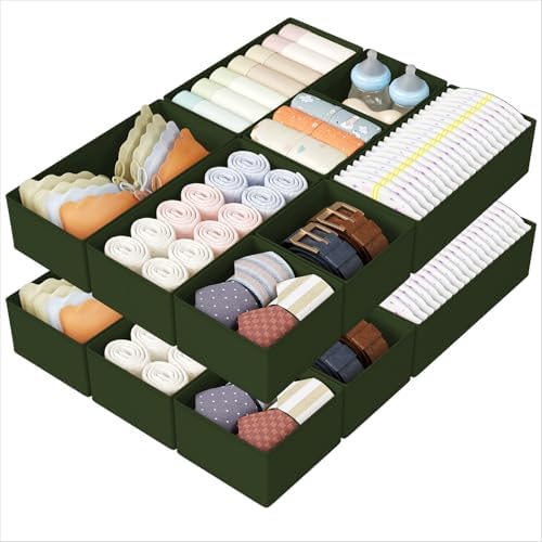 DIMJ Drawer Organizers Clothes, Fabric Closet Organizers and Storage, Shallow by DiMJ