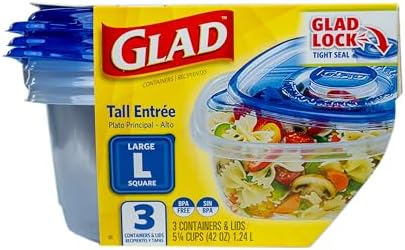 Glad GladWare Tall Entree Containers, Large Square, 42 Oz - Image 2