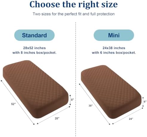BEDSUM 2-Pack Waterproof Crib Mattress Protector - Image 4