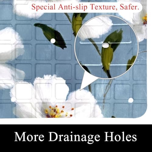 Non Slip Bathtub and Shower Mat 26.8x15.1 inch, Bath Mat - Image 2