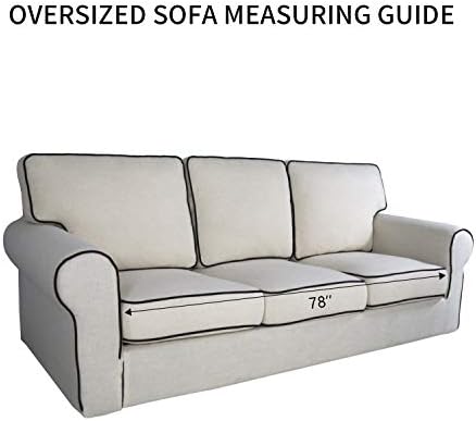 PureFit Stretch Oversized Couch Covers Fleece Sofa Slipcovers Wine - Image 6