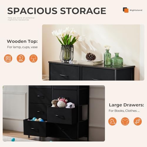 Sweetcrispy 8 Drawer Black Dresser - Image 4