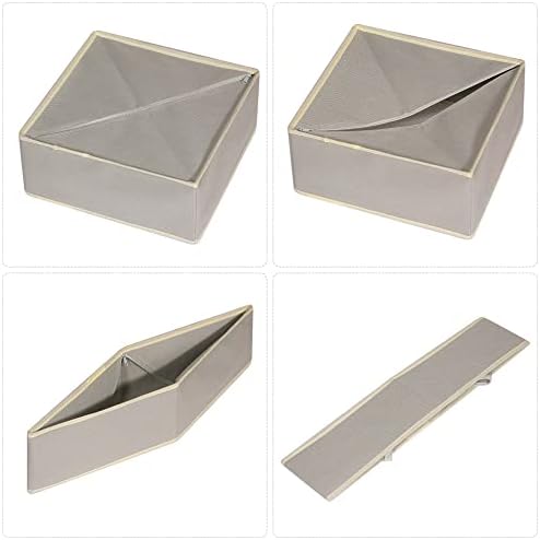 DIOMMELL 12 Pack Foldable Cloth Storage Box Closet Dresser Drawer Organizer - Image 6