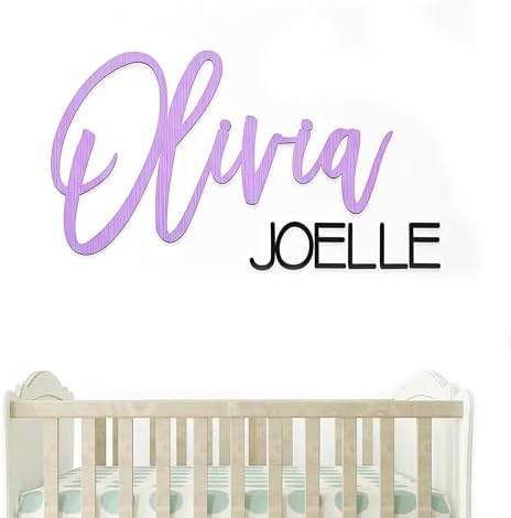 Custom Wood Name Sign For Nursery, 1/3-INCH THICKNESS, Boho Nursery Sign by MONTOJOY-WoodenToys