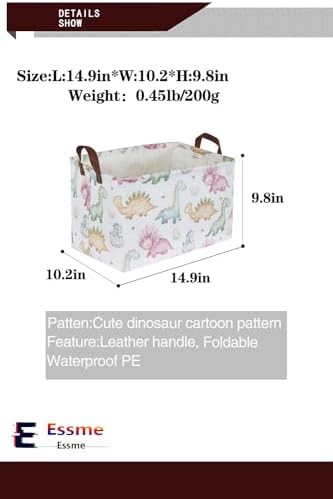 Essme Dinosaur Baskets, Cute Basket, Dinosaur Baskets - Image 3