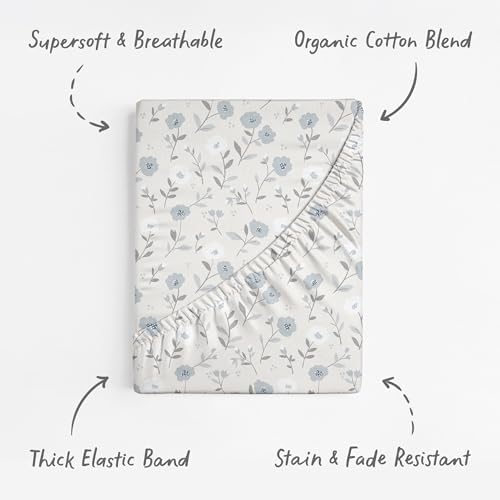Sorrel + Fern Baby Crib Sheets Neutral, Fitted 2-Pack - Image 2