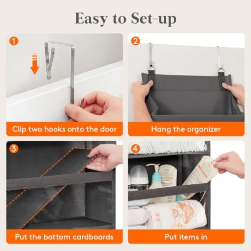 Lifewit 1 Pack Over the Door Organizer, Anti Tilt 40 lbs Load Behind Door - Image 6