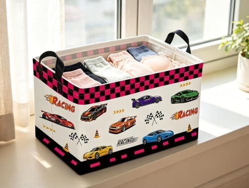 Rectangle Kids Baskets Car Basket Cute Storage Bin Organizer Boys Box - Image 3