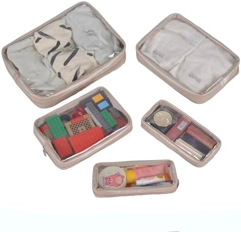 Remobia Hicol TSA Approved 5-Piece Diaper Bag Organizer Pouch Set Clear - Image 6