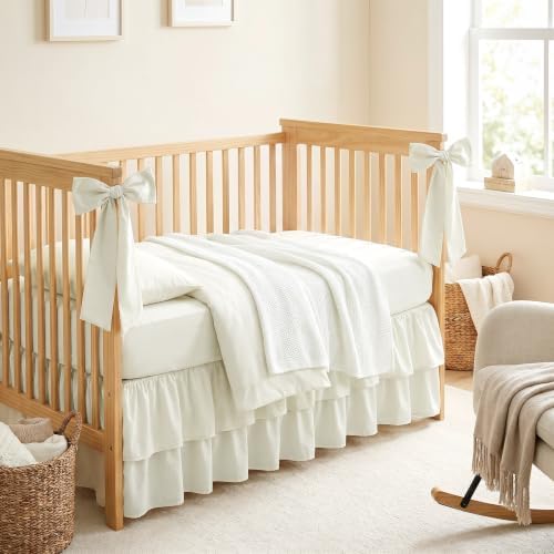 Smoothnovelty Beige Crib Bed Skirts - Image 3
