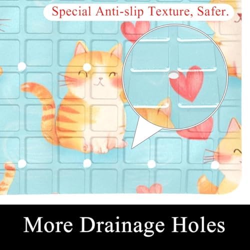 Non Slip Shower Mat Bathtub Mat 15.1x26.8 Inch, Quick Dry Bath Mat - Image 2