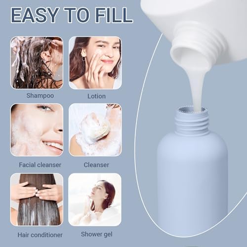 6.8oz Travel Bottles for Toiletries, Empty Plastic Squeeze Bottles - Image 2