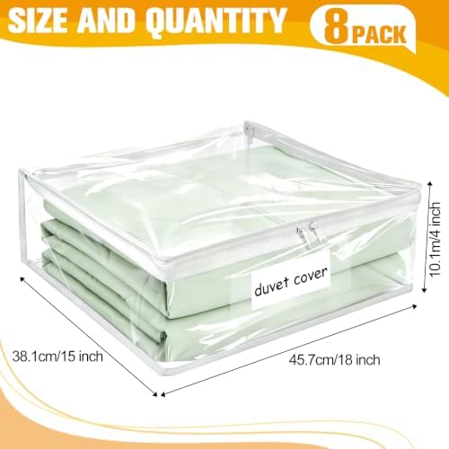 Plastic Storage Bags with Easy-Glide Zipper, Durable Clear Vinyl Zippered - Image 3
