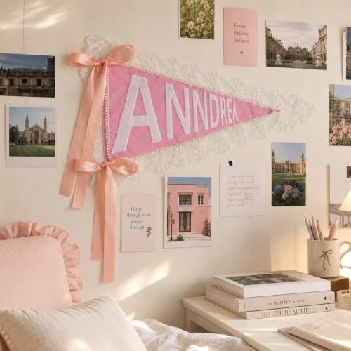 Personalized Name Embroidered Pennant Canvas Banner - Image 3