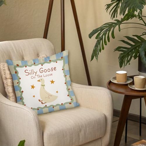 Pretty Silly Goose Pillow Covers Playroom Toddler Nursery Decor - Image 5