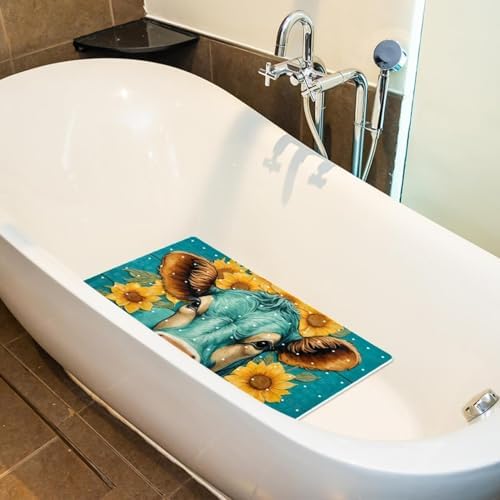 Non Slip Bathtub and Shower Mat 26.8x15.1 inch, Bath Mat - Image 4