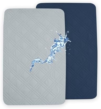 david's kids 2 Pack Waterproof Mini Crib Mattress Protector, Fit Pack N Play by davidskids