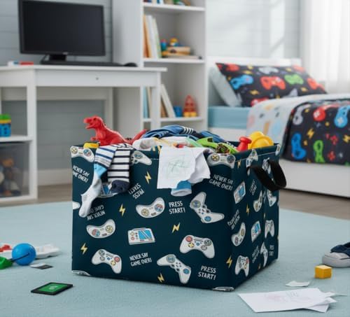 Rectangular Valentines Basket Fabric Storage Bin Storage Boxes Collapsible - Image 3