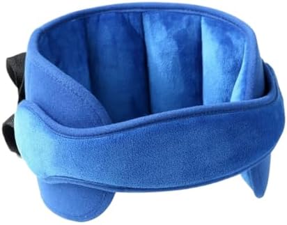 Car Seat Head Support Strap Adjustable Mesh Neck Relief Band Blue by KHGUZ