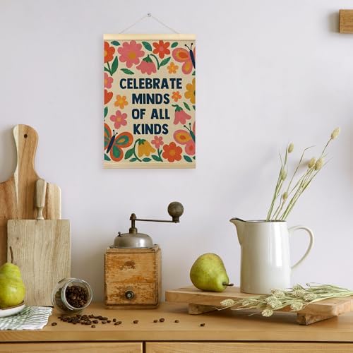 TLESKE Mental Health Floral Wall Art Poster, Celebrate Minds of all Kinds - Image 6