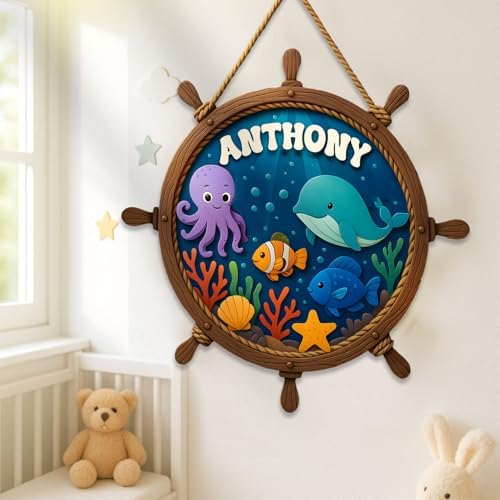 Under The Sea Name Sign for Boys and Girls Bedroom Decor – Personalized - Image 2
