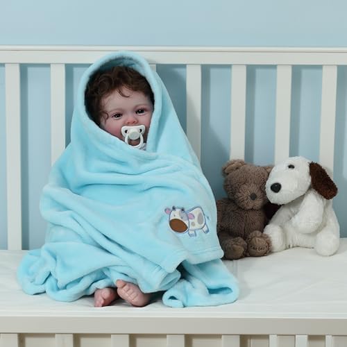 CREVENT 2Pcs 30''X40'' Cute Cozy Fluffy Warm Baby Blankets - Image 5