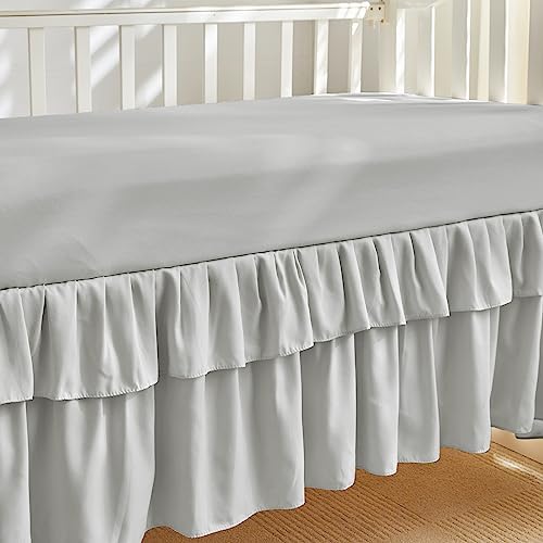 Tufted Ruffle Crib Bedding Set 3 Pieces Baby Girls Boys Boho Quilted Comforter - Image 5